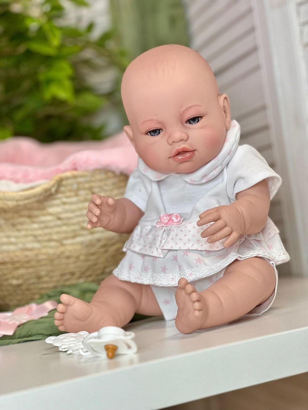 Кукла Berbesa 42см RECIEN NACIDO с пледом в пакете (5113K)