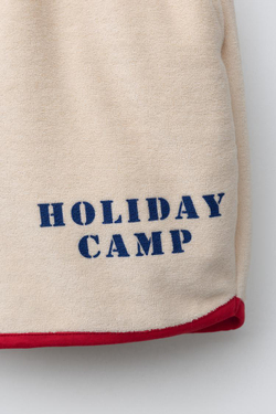 ZARA ШОРТЫ-БЕРМУДЫ ИЗ МАХРОВОЙ ТКАНИ С КОНТРАСТНЫМИ ДЕТАЛЯМИ, ЭКРЮ