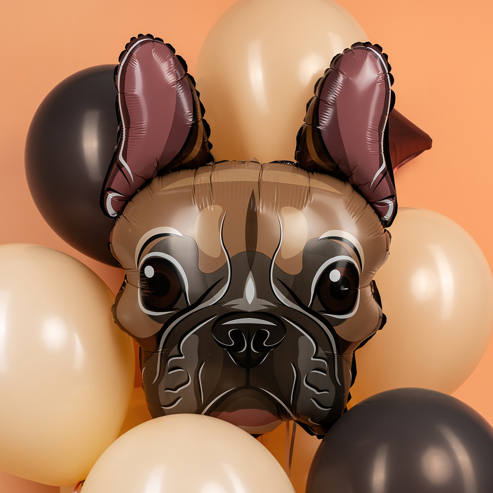 Фольгированный шар-фигура «Мордочка Бульдога», 73 см