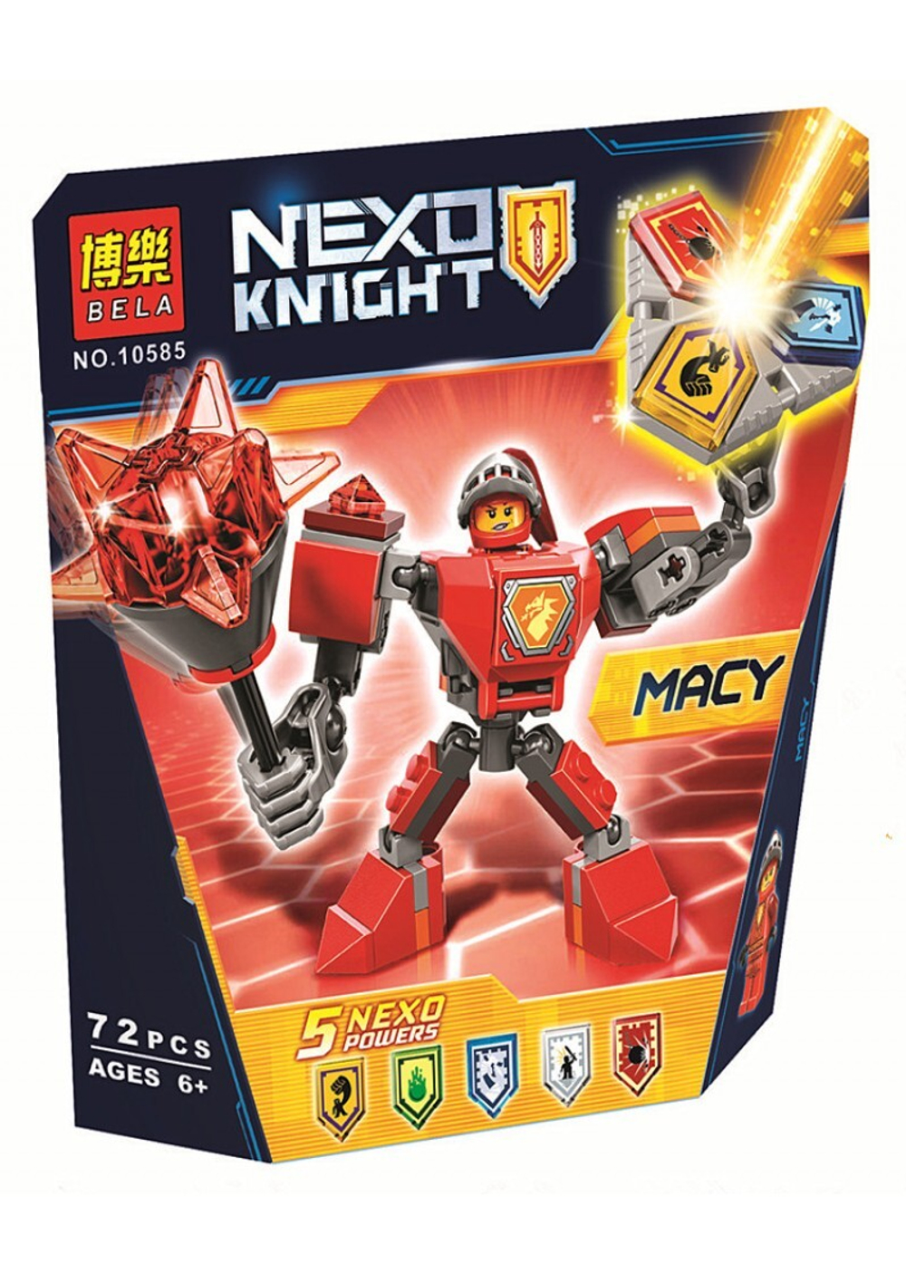 Конструктор Nexo Knight Нексо Найт Macy Aaron /Боевые доспехи Мейси/72 дет./10585
