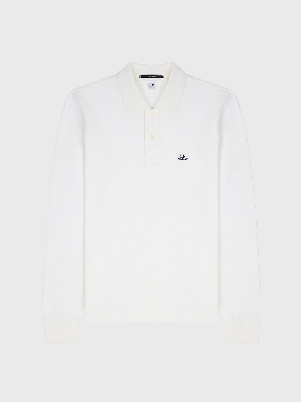 Поло с длинным рукавом C.P. Company Stretch Piquet Gauze White
