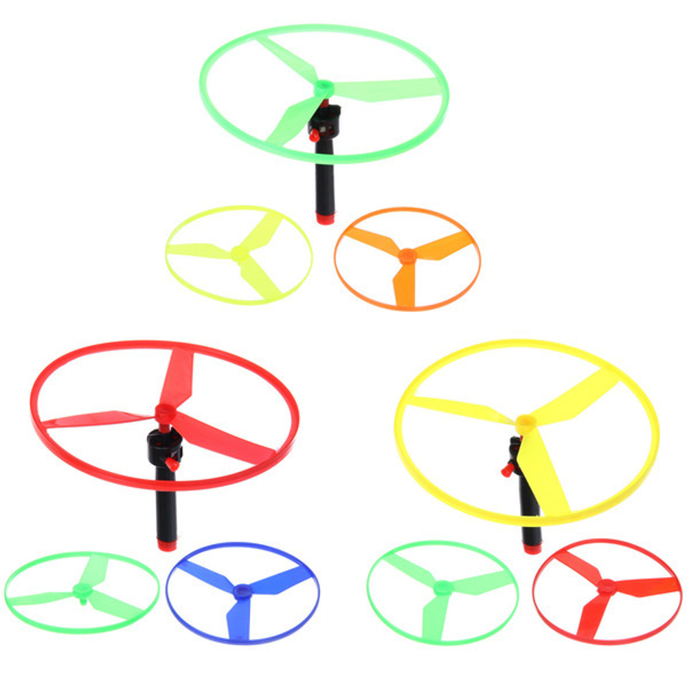 Ветрячок «Вертушка», с запуском, 3 кольца, d 10 см, 10 см и 17,5 см, микс