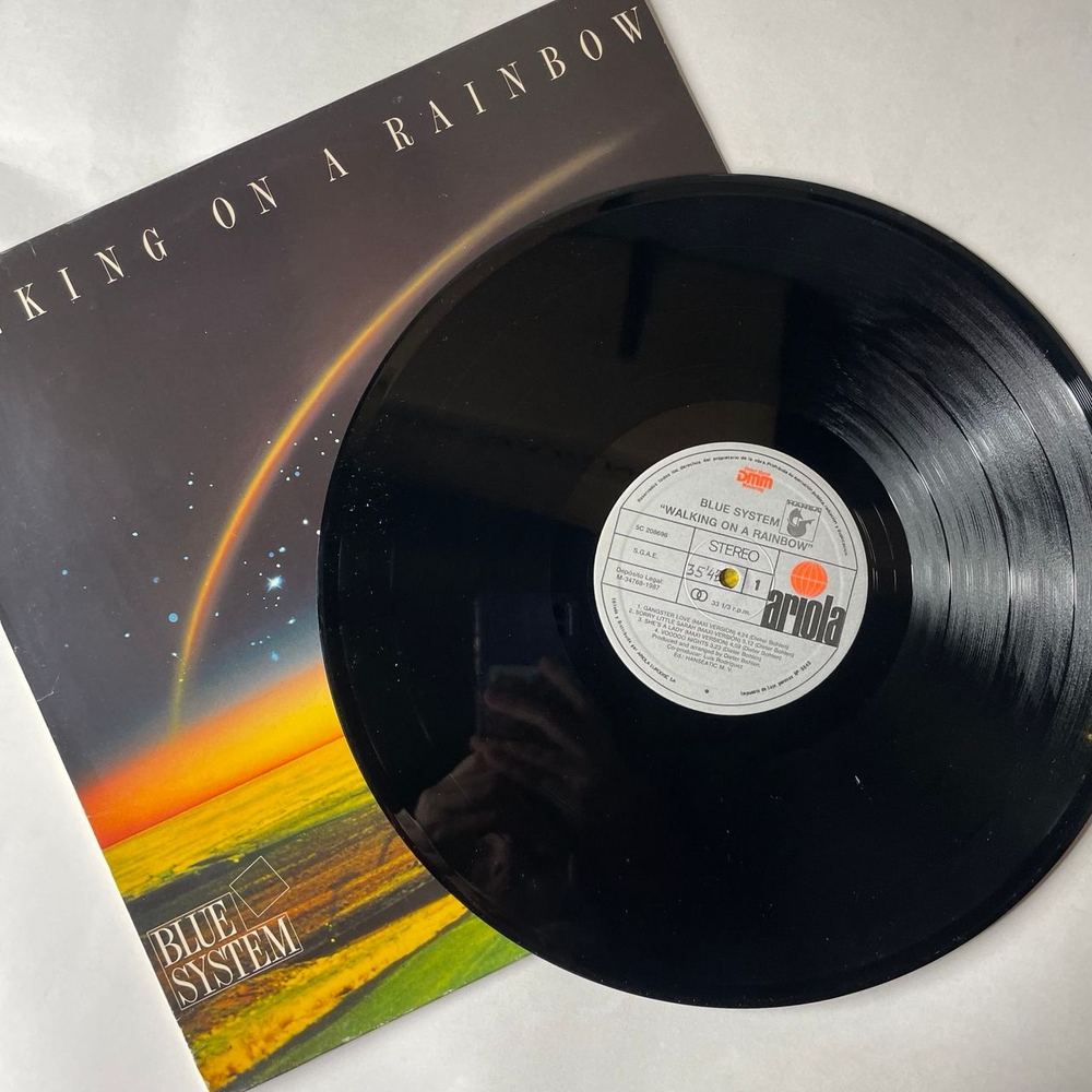 Винтажная виниловая пластинка LP Blue System, Dieter Bohlen, Walking On A Rainbow (Испания 1987)
