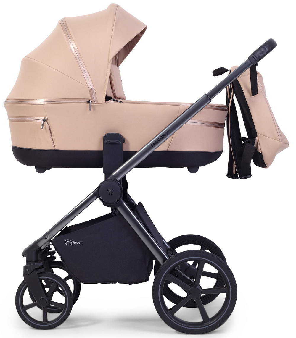 Детская коляска Rant Falcon Soft Therm 3 в 1 с автокреслом Evomax Black Beige