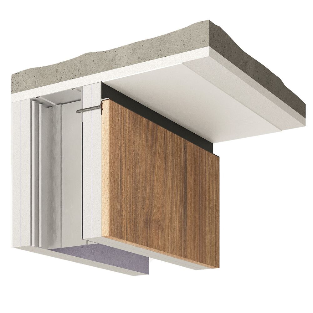 Теневой профиль универсальный под покраску, 2000x31x14 мм