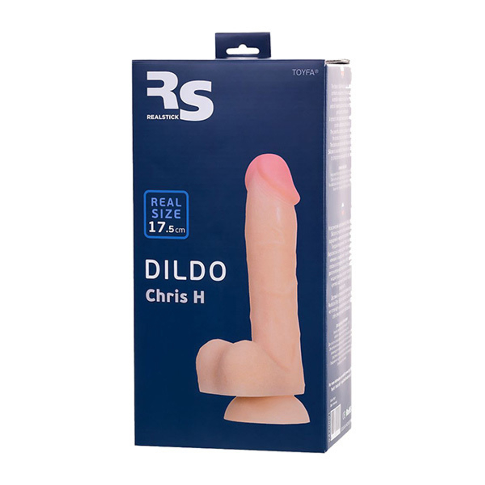 Телесный фаллоимитатор 12,5см из силикона ToyFa RealStick Silicone Chris 9420001
