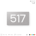 Номер на дверь 517, табличка на дверь для офиса, квартиры, кабинета, аудитории, склада, серая 120х70 мм, Айдентика Технолоджи