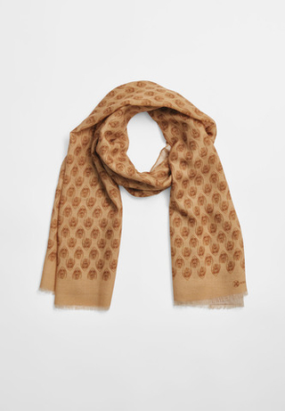 Шерстяной палантин Qarlygash & Qyzgaldaq BEIGE 68х180