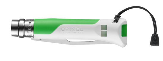 Складной нож Opinel №8 Fluo Green, зеленый, 002319 c клинком из стали Sandvik™ 12С27, рукоять Полиформальдегид POM (пластик)