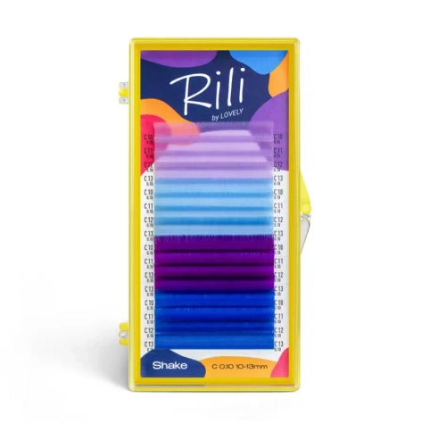 Rili Ресницы цветные Indigo mix D/0.10 (7-10mm)