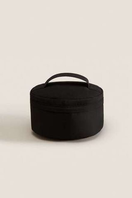 ZARA HOME ОВАЛЬНАЯ СУМКА ДЛЯ ТУАЛЕТНЫХ ПРИНАДЛЕЖНОСТЕЙ, ЧЕРНЫЙ