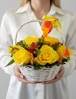 Корзина с цветами Радость