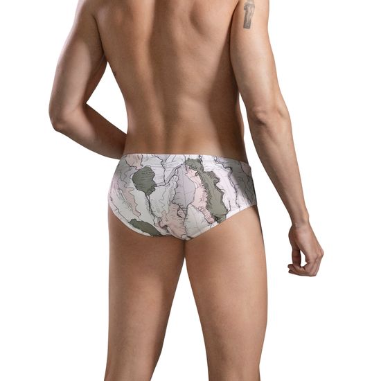 Мужские плавки белые  с принтом Clever Moda CALIPSO SWIMSUIT BRIEF 166301