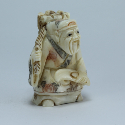 Эксклюзивная нэцкэ Дзюродзин с хворостом и тисаком