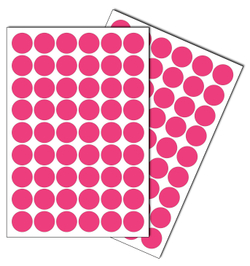 Темно-розовые виниловые наклейки для маркировки Policomprint М4, 20 мм.
