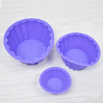 Набор форм для выпечки силикон 3шт "Кексы" (10*4,7см, 8*4см, 5,5*2,6см)