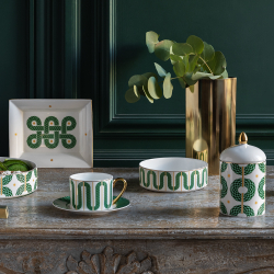 Чайная пара Farforite «Сплетено» 250 мл в подарочной коробке