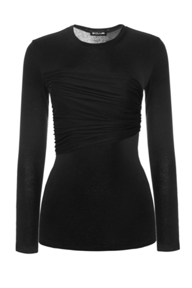 “Silhouette” Лонгслив с драпировкой на груди