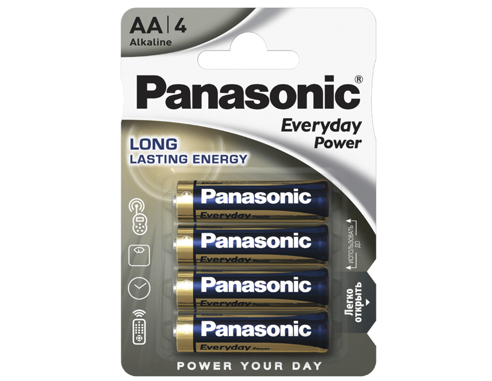 Батарейки Panasonic Everyday Power AA щелочные 4 шт