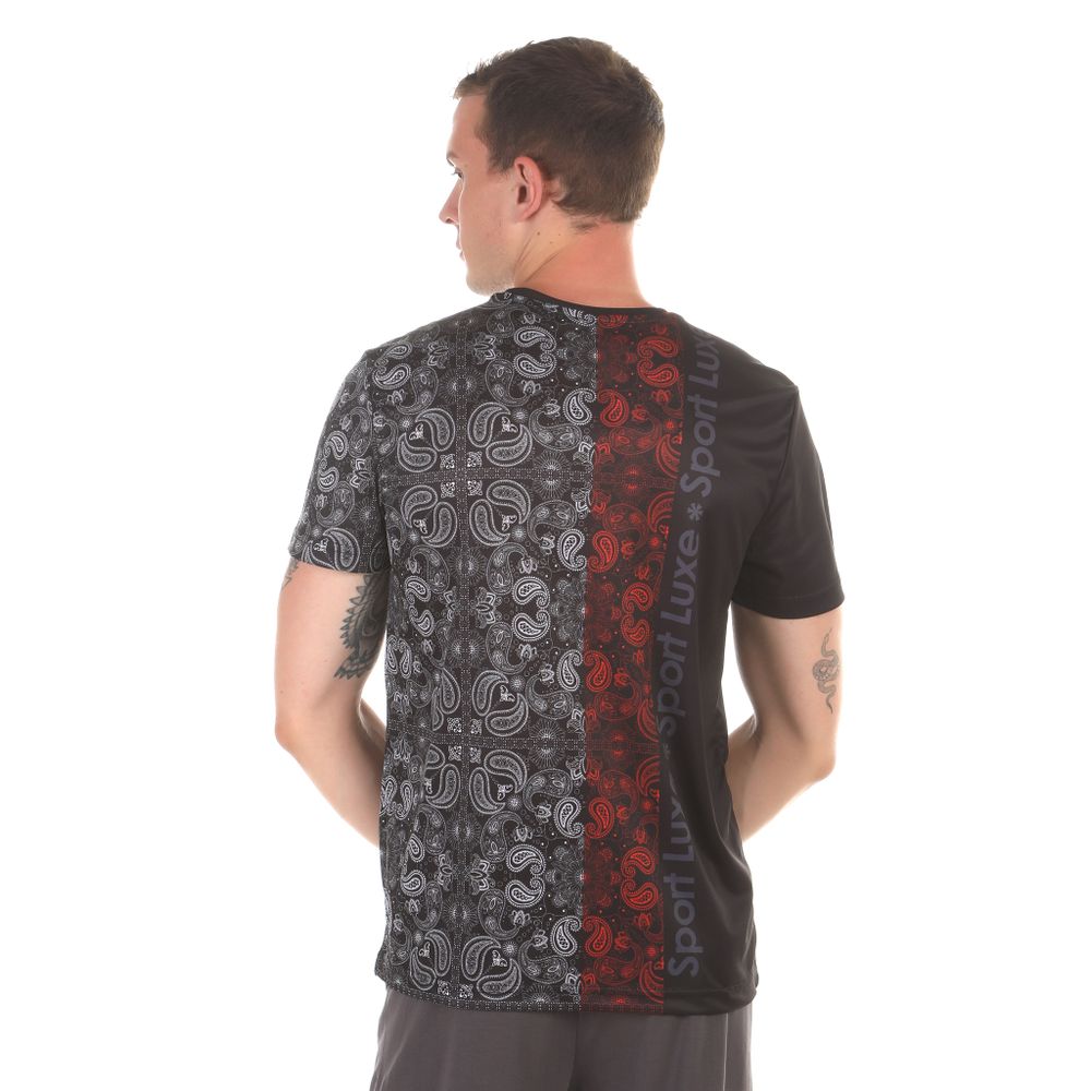 Мужская футболка черная с узором Sesmik by Vlad Sedov VS001/VS0018