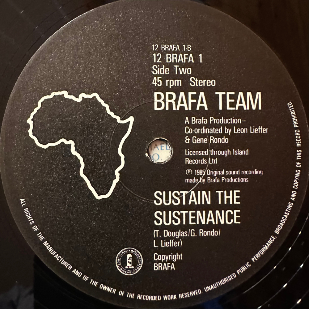 Brafa Team ‎– Let's Make Africa Green Again (Англия 1985г.) 12", 45 RPM