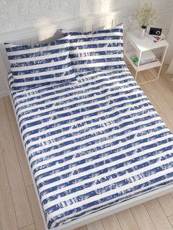 Простынь на резинке Сказка "Crane" 160х200 см, перкаль