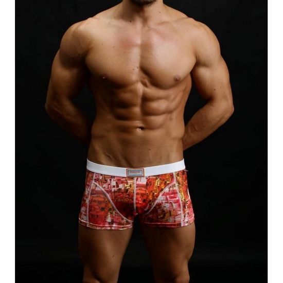 Трусы мужские боксеры с красным принтом Boefje 34428