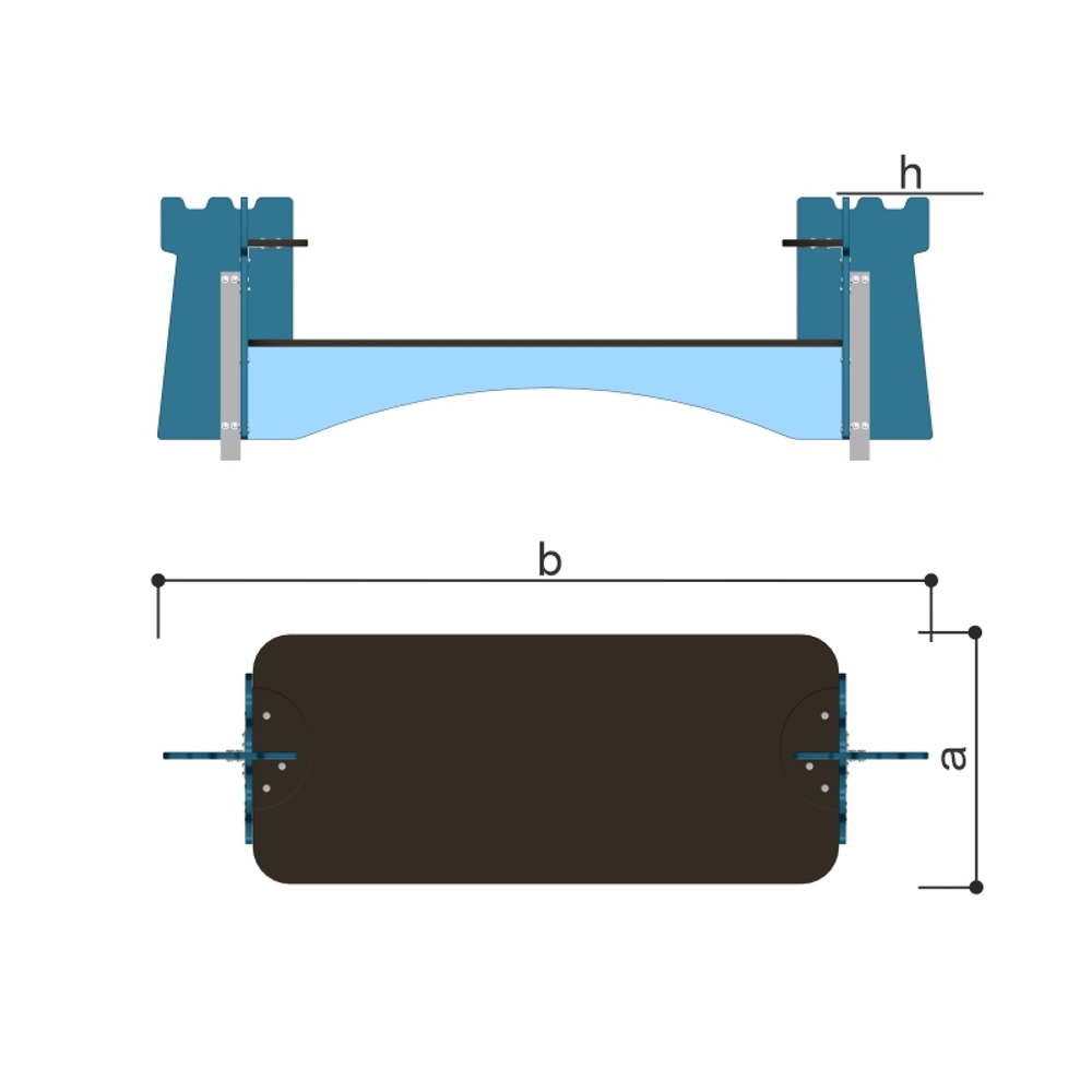 Скамейка двусторонняя (фанера) Romana 057.55.00
