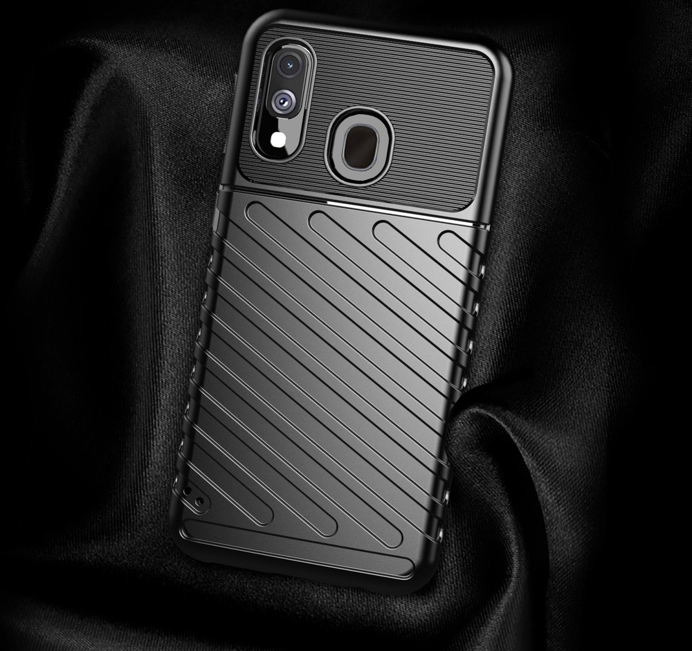 Чехол для Samsung Galaxy A40 цвет Black (черный), серия Onyx от Caseport