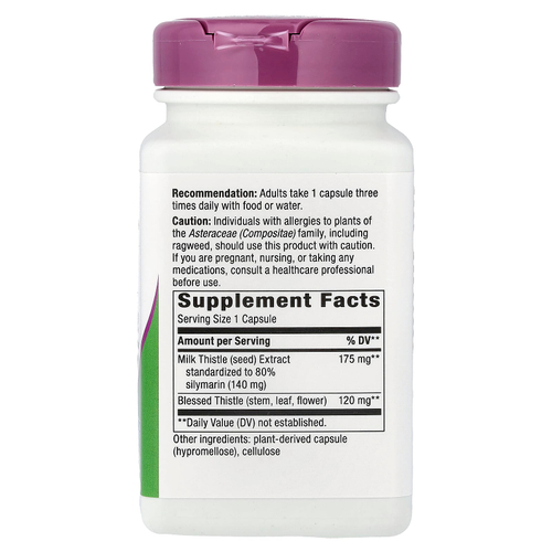 Nature's Way, расторопша, стандартизованный экстракт, 120 веганских капсул