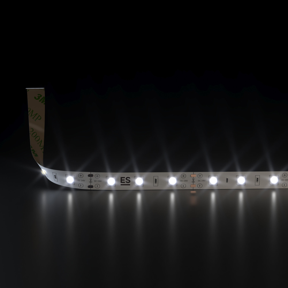 Светодиодная лента Лента светодиодная 24V 4,8W 60Led 2835 IP20 дневной белый, 5м