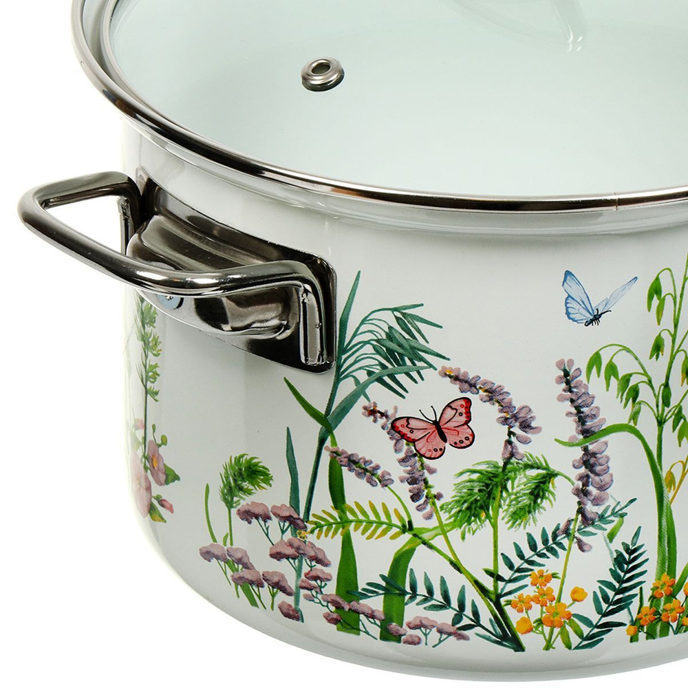 Набор эмалированной посуды 6 пр, кастрюли 2.4,3.4,5 л, Керчь, Муравушка-5-1-Элит