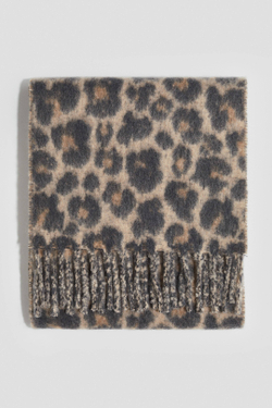 H&M Шарф с ворсистой поверхностью, леопардовый
