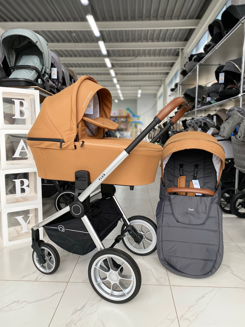 Коляска детская Rant "FLEX" (2в1) RA070 Desert Beige