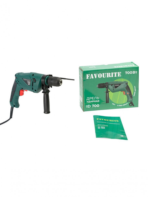 Дрель ударная FAVOURITE ID 700 700Вт, 0-3000об/мин, патрон-13мм, 40000уд/мин