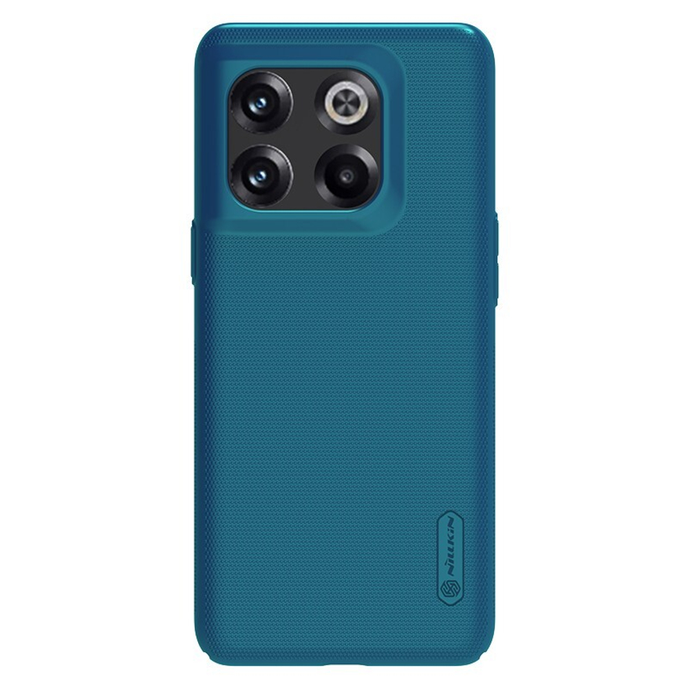 Тонкий чехол синего цвета (Peacock Blue) от Nillkin для OnePlus ACE Pro и 10T 5G, серия Super Frosted Shield