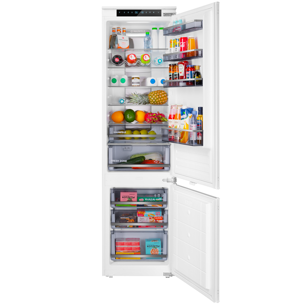 Встраиваемый холодильник NO FROST с инвертором MAUNFELD MBF19354NFWGR LUX Inverter