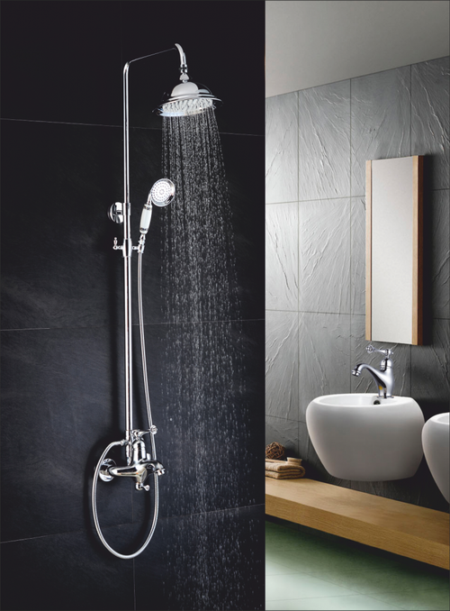 77061 Душевой релинг (ХРОМ)   "GANZER"  (4/1шт)