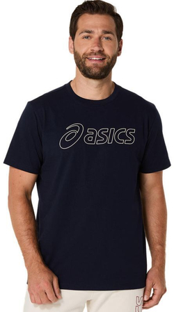 Мужская теннисная футболка Asics Logo Short Sleeve - небесный