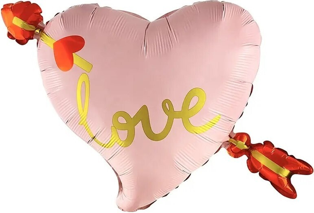 Сердце 18д Стрела Амура роз