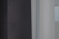 Ткань Портьера Шелк (Silkу) 46 серая димаут 275x260 Серый Garda Decor