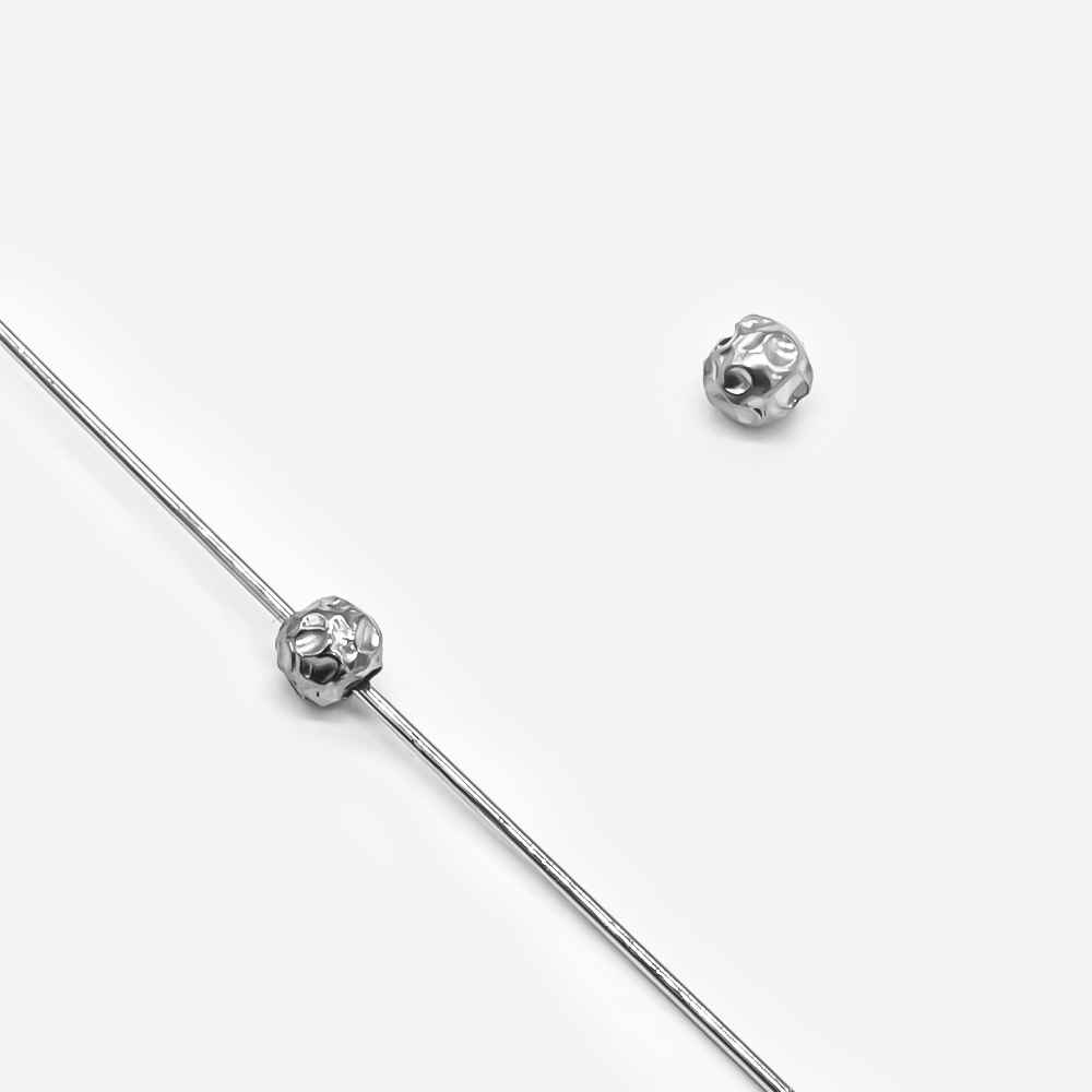 Бусина-разделитель рифленая, 3,5мм, сталь без покрытия