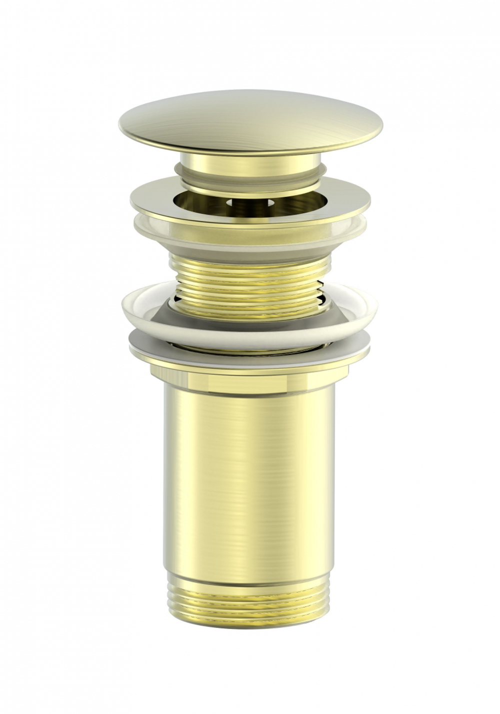 Донный клапан для раковины с переливом 1 1/4 WONZON & WOGHAND, Брашированное золото (WW-88SS09-BG)