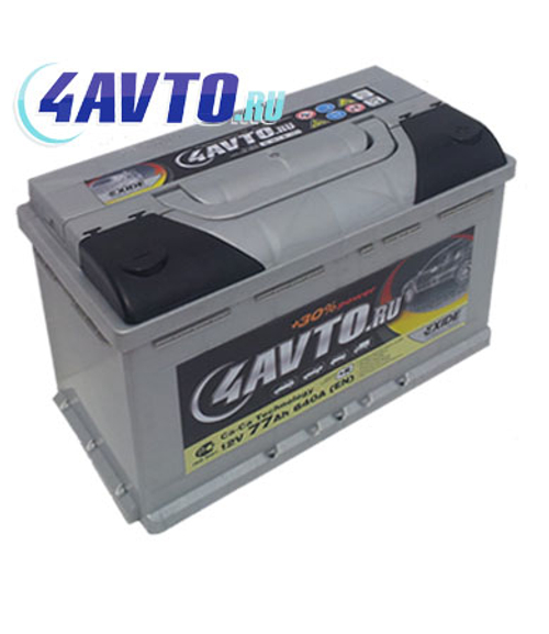 Аккумулятор 6СТ-77 А.ч., о.п., R+, 4AVTO.RU