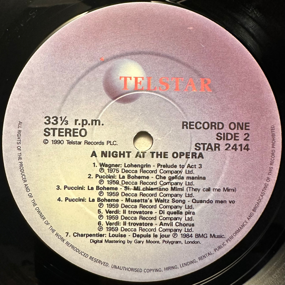 Сборник Welcome To A Night At The Opera 2LP (Англия 1990г.)