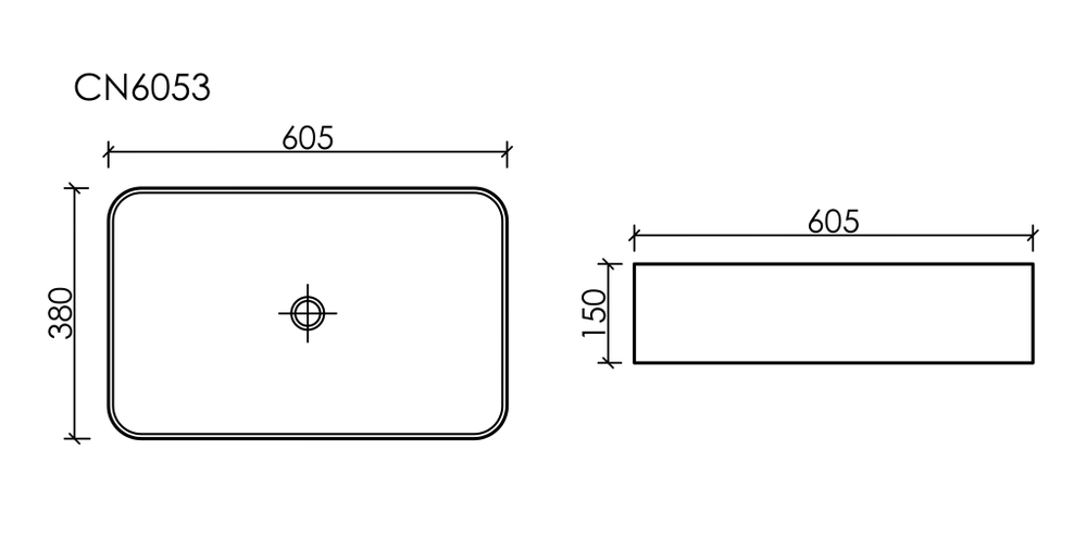Раковина Ceramica Nova Element 60,5, см CN6053MW белый матовый