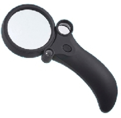Лупа ручная с подсветкой 65мм,20мм,10мм (5LED) ТН 600600 Magnifier