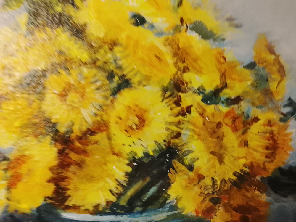 Картина "Айва", натюрморт. 30 см на 30 см. Акрил на картоне. Авторская живопись, оригинал.