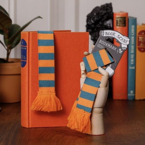 Əlfəcin \ Закладка \ Book Scarf Bookmark - Teal &amp; Orange