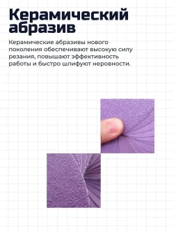 Круг шлифовальный, Диск шлифовальный на липучке с отверстиями 125 мм, 10 штук, по 1 штуке разной зернистости - от Р80 до Р3000